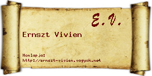 Ernszt Vivien névjegykártya